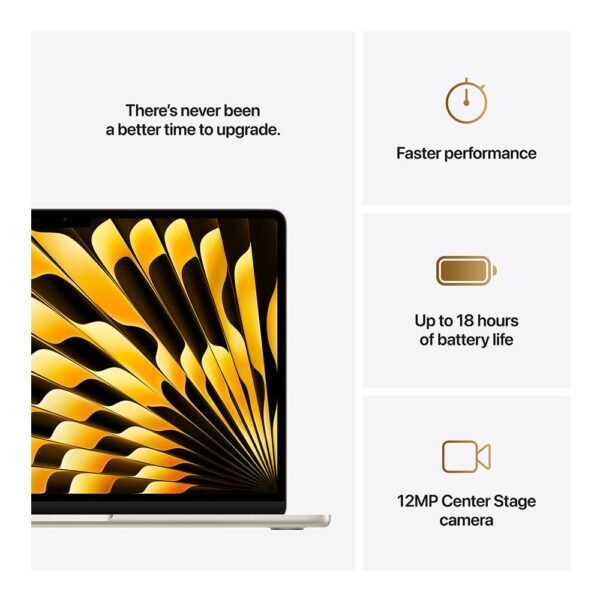 Apple MacBook Air 13" MW0Y3LL/A (Early 2025) 13.6" Laptop Computer - Starlight - Image 8