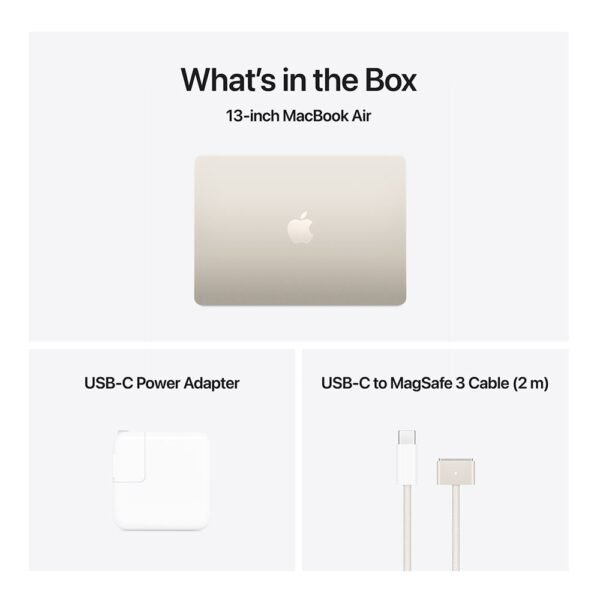 Apple MacBook Air 13" MW0Y3LL/A (Early 2025) 13.6" Laptop Computer - Starlight - Image 9